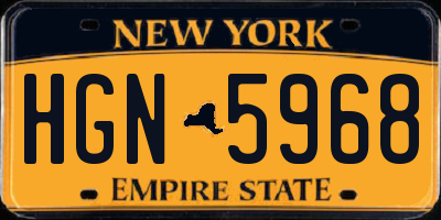 NY license plate HGN5968