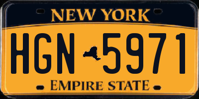 NY license plate HGN5971