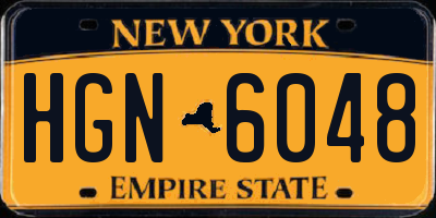 NY license plate HGN6048