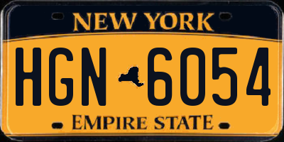 NY license plate HGN6054