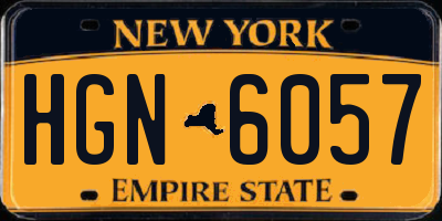 NY license plate HGN6057