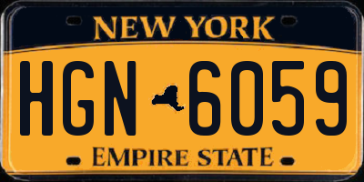 NY license plate HGN6059
