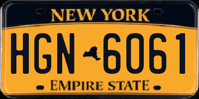 NY license plate HGN6061