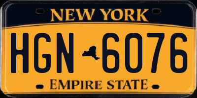 NY license plate HGN6076