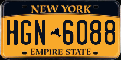 NY license plate HGN6088