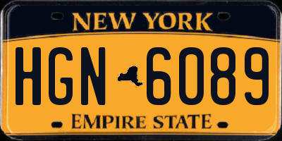 NY license plate HGN6089