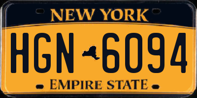 NY license plate HGN6094