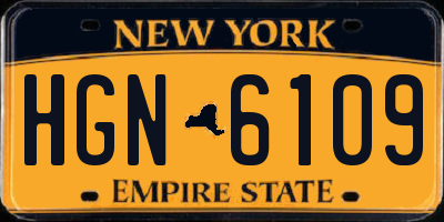 NY license plate HGN6109