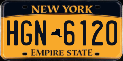 NY license plate HGN6120