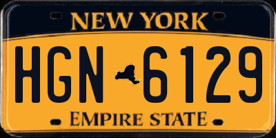 NY license plate HGN6129