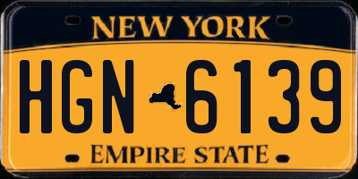 NY license plate HGN6139