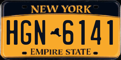 NY license plate HGN6141