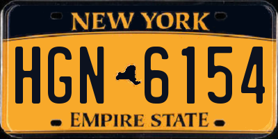 NY license plate HGN6154