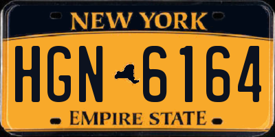 NY license plate HGN6164