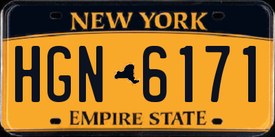 NY license plate HGN6171