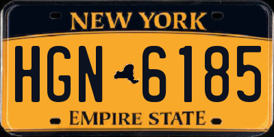 NY license plate HGN6185