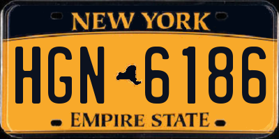 NY license plate HGN6186