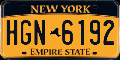 NY license plate HGN6192