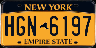 NY license plate HGN6197