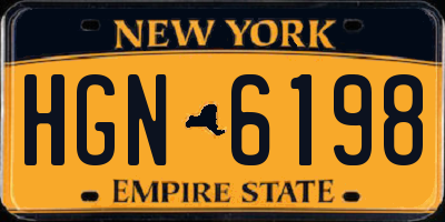 NY license plate HGN6198