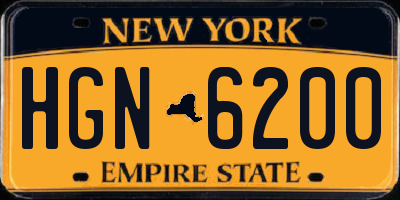 NY license plate HGN6200