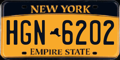 NY license plate HGN6202