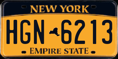 NY license plate HGN6213