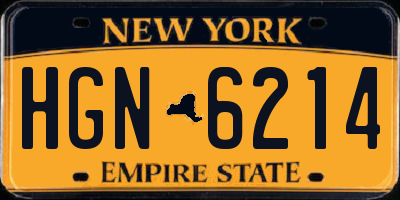 NY license plate HGN6214