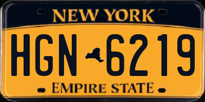 NY license plate HGN6219