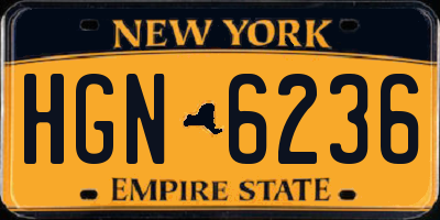 NY license plate HGN6236