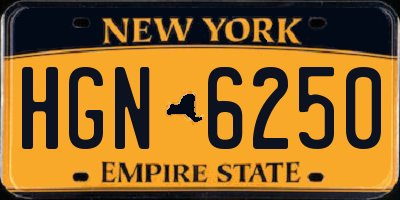 NY license plate HGN6250