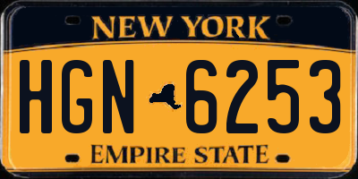 NY license plate HGN6253