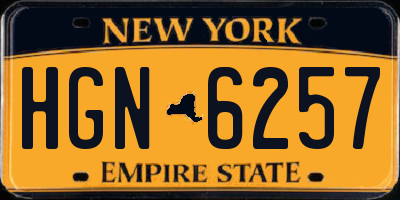 NY license plate HGN6257