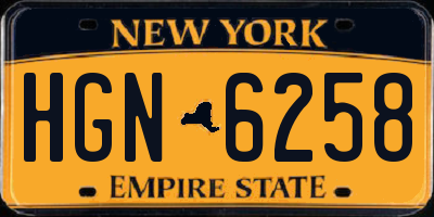 NY license plate HGN6258
