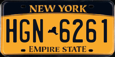 NY license plate HGN6261