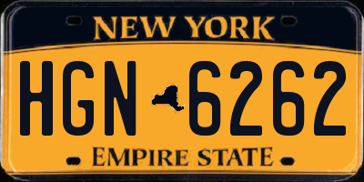 NY license plate HGN6262