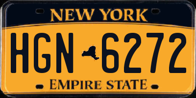 NY license plate HGN6272