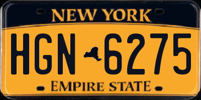 NY license plate HGN6275