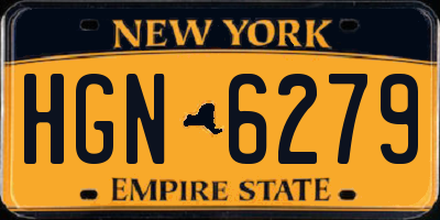 NY license plate HGN6279