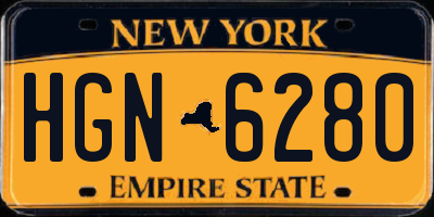 NY license plate HGN6280