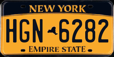 NY license plate HGN6282