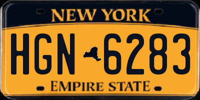 NY license plate HGN6283