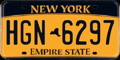 NY license plate HGN6297