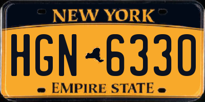 NY license plate HGN6330