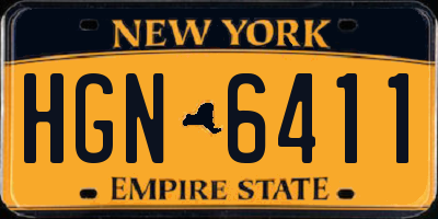 NY license plate HGN6411