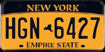 NY license plate HGN6427
