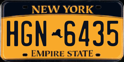 NY license plate HGN6435