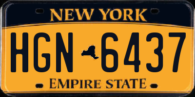 NY license plate HGN6437