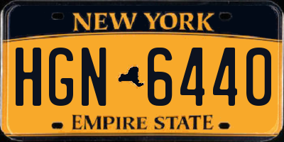 NY license plate HGN6440