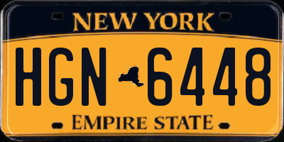 NY license plate HGN6448